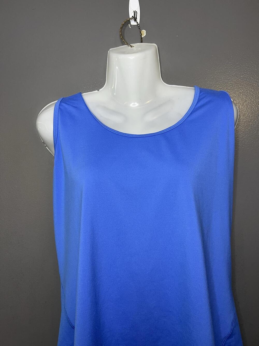 CALIA By Carrie Underwood Tank Top Womens XL Blue Scoop Neck Laser Back Athletic